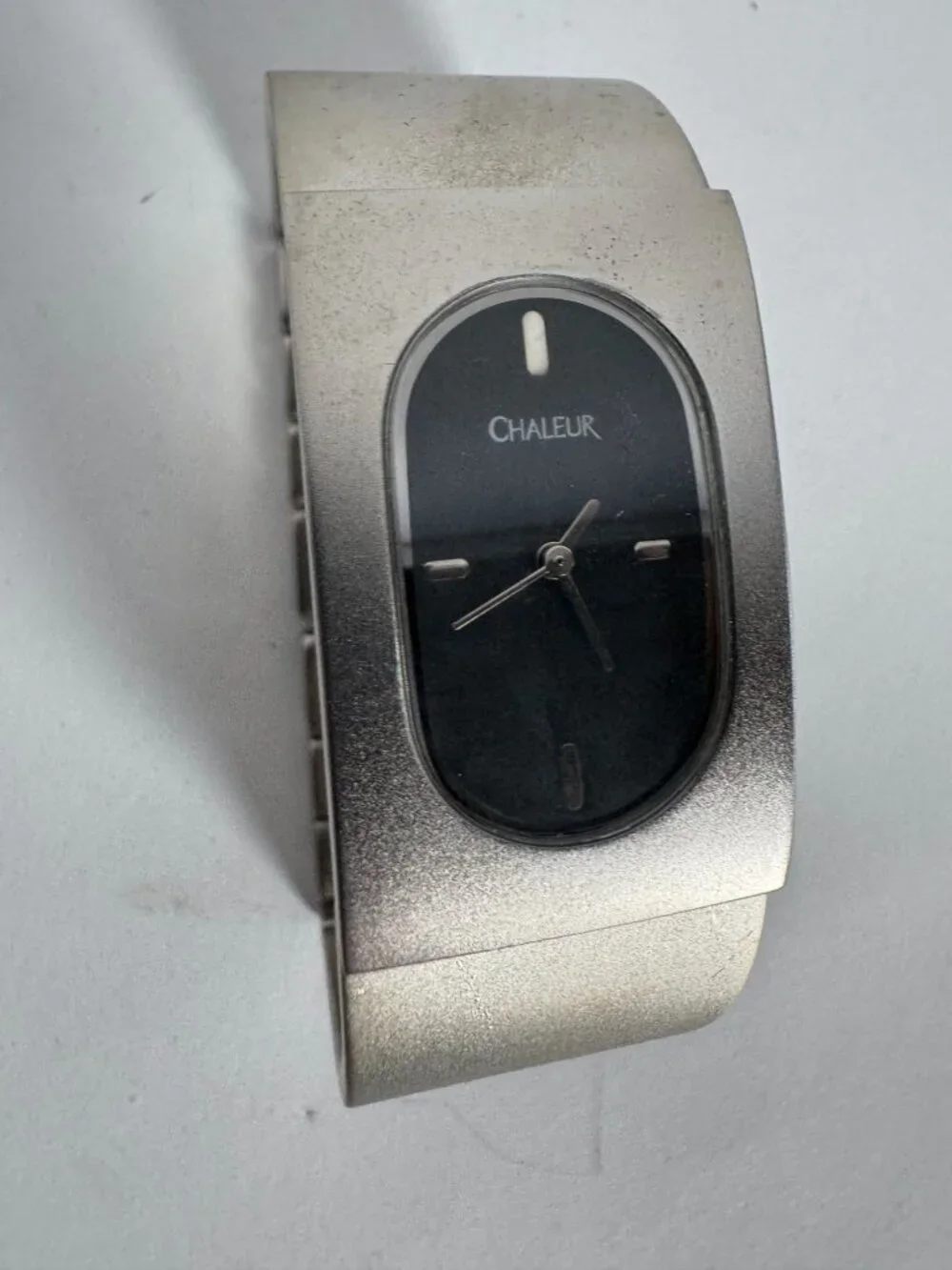 Chaleur Mens Black And Gold Tone Wrist Watch In Presentation Box